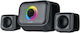 MS-G32 Wireless Computer Speakers 2.1 with RGB Lighting and Bluetooth 13W Black