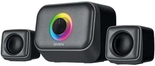 Sven MS-G32 Безжични Компютърни Говорители 2.1 с RGB Осветление и Bluetooth Мощност 13W Черни