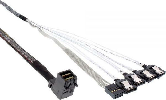 InLine Mini SAS - Mini SAS 100cm Graue Festplattenkabel