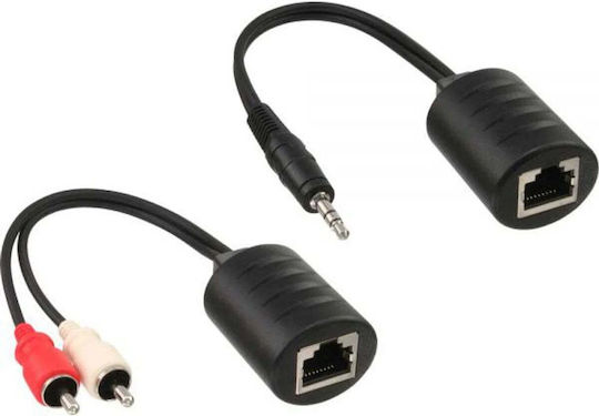 Inline AV система за предаване на сигнал Audio over LAN Ethernet RJ45 комплект 89003