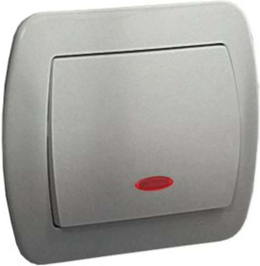 Kontakt-Simon Recessed Wall Switch One-Way with Frame