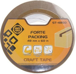 Forte Verpackungsfolie 48mm x 50m in Braune Farbe