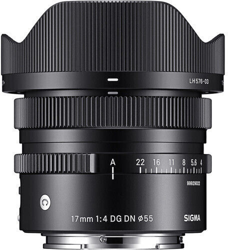 Sigma Обектив за Пълен Кадър 17mm f/4 DG Contemporary Фиксиран за Leica L Mount Черен