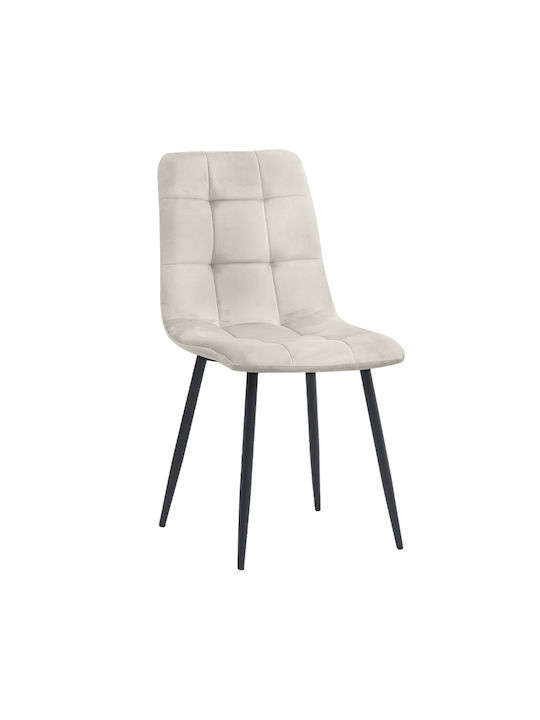 Tito Dining Chair Velvet Cream 44x55x88cm