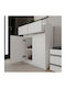 Wooden Bedroom Chest of Drawers Malwa 2dd2s with 2 Drawers White 70x39.50x97cm