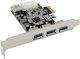 InLine PCIe-Karte mit USB 3.2- und Molex-Anschluss