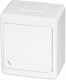 PAWBOL Waterproof Recessed Wall Switch One-Way with Frame Aller Retour White