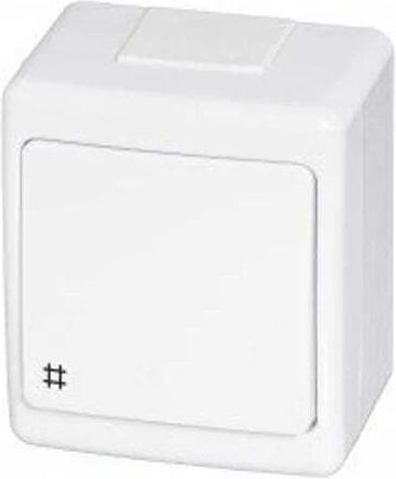 PAWBOL Waterproof Recessed Wall Switch One-Way with Frame Aller Retour White