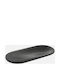 Playground Playground Servierplatte Oval aus Porzellan Schwarze 22x10cm