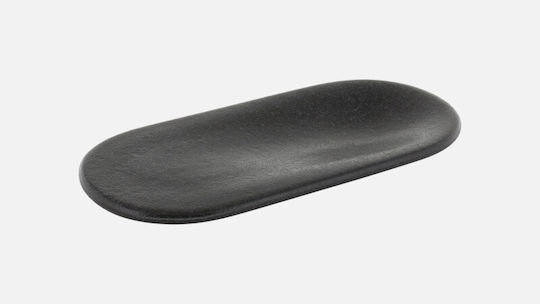 Playground Playground Servierplatte Oval aus Porzellan Schwarze 22x10cm