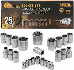 Forsage Ratchet with Sockets 1\4" & 1\2" 25 Pieces Forsage Ratchet with Sockets 1\4" & 1\2" 25 Pieces