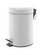 Metallic Bathroom Bin 12lt White