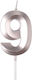 Number 9 Candle Flippy Diamond Model 5 X 3.4 Cm Silver
