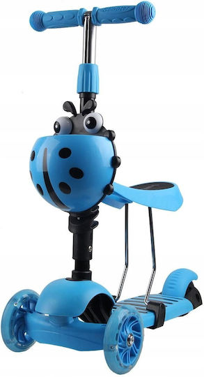 Enero Kids Foldable 3-Wheel Scooter with LED Lighting for 3+ Years Blue