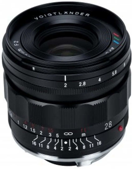 Photo Lens APO Lanthar 28 mm f/2.0 Fixed for Leica M Mount Black