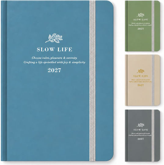 adBook Agenda Zilnică B6 2027 12x17cm (Diverse Culori)