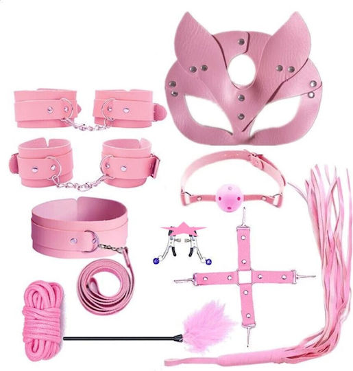 Roza BDSM Комплект в Розов Цвят 10 Бройки