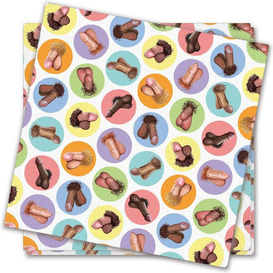 Set Papiertücher Pei Little Genie Dirty Penis Cocktail Servietten Mehrfarbig 8 Stück