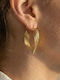 Oceana Bold Huggies Steel Earrings Gold Golden Classic