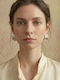 Mirage Double Arc Silver Earrings Stainless Steel