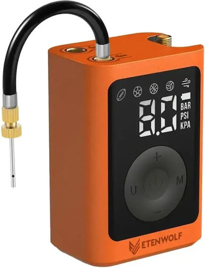 Etenwolf P300 Plus Elektrische Pumpe für Aufblasbares mit Manometer Orange