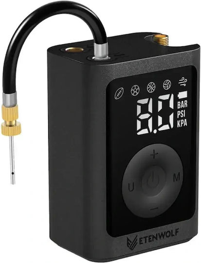 Etenwolf P300 Plus Elektrische Pumpen für Aufblasbares mit Manometer Schwarz