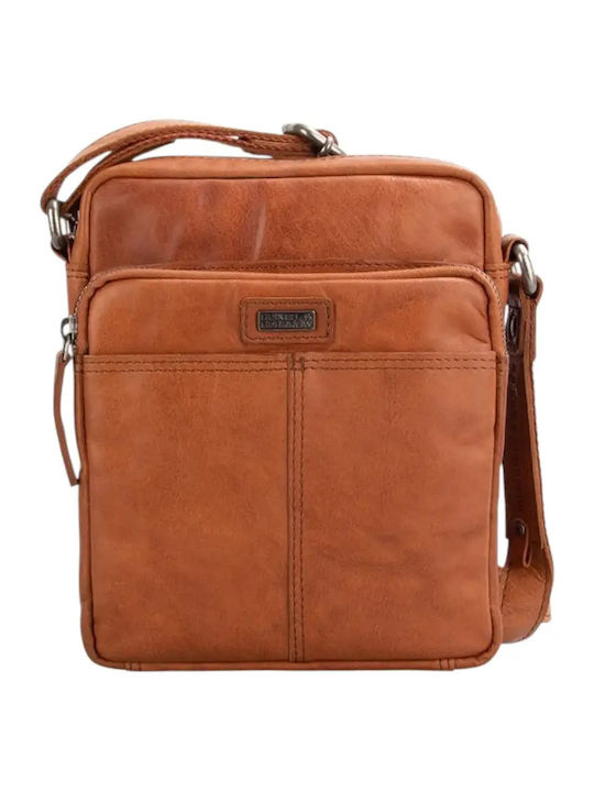 Leather Men's Shoulder / Crossbody Bag Tabac Brown