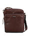Leather Men's Shoulder / Crossbody Bag Brown