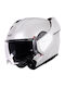 Pilot Flip-Back Duo Sv Gloss White Motorcycle Helmet Flip-Up ECE 22.06 with Sun Visor