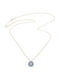 Necklace Eye Made of Silver with Light Blue Zircon