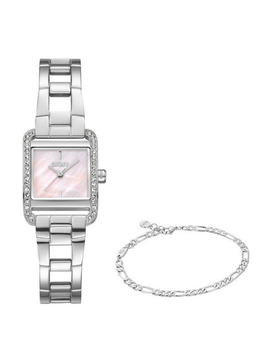 Mini Set Womens Watch 27mm Battery with Silver Steel Bracelet