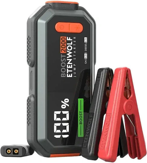Etenwolf J1 Преносим Стартер за Батерия за Кола и Мотоциклет 16000mAh с Power Bank / USB / Фенер 12V