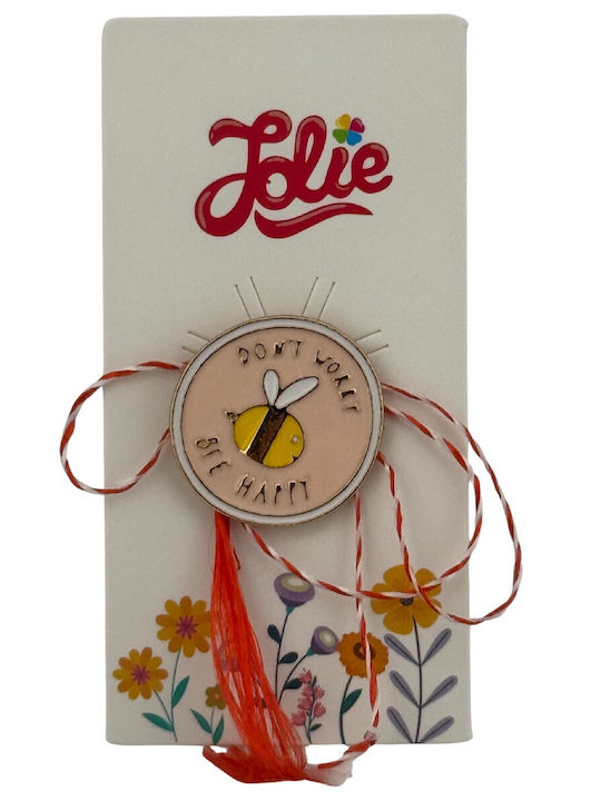 Martisor Pentru Copii Jolie Material Metalic Ambalaj Din Carton Design Brosa Dimensiune Aproximativ 2x2 Cm Multicolor Mesaj Albina Model