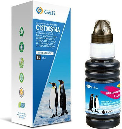 G&G Kompatible Tintenpatrone Inkjet Epson C13t00s14a 70ml Schwarz 1 Stück