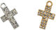Μεταλλικoς Σταυρος Στρασακια 11mm X 19mm 0518074 Περιλαμβάνει 50 Τεμ Χρυσο
