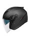 Maxi Jet Plain Black Matt Cască Moto Jet ECE 22.06 1450gr cu Vizieră de Soare