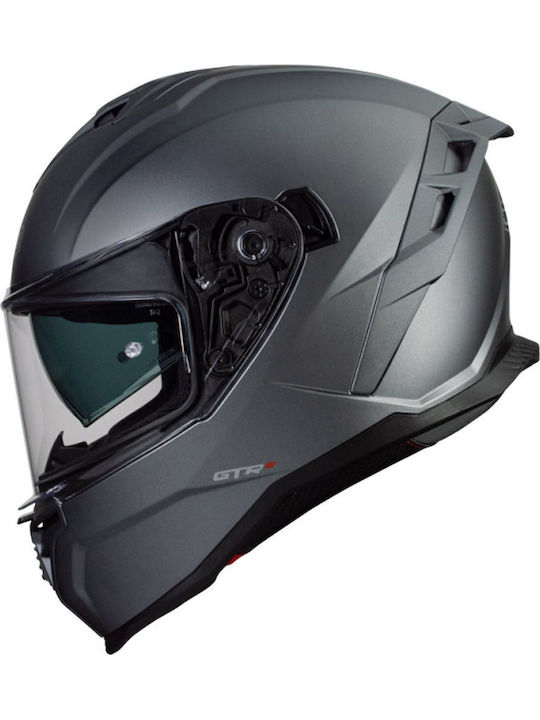 CMS GTRS Plain Full Face με Sun Visor ECE 22.06 CMS GTRS Plain Full Face με Sun Visor ECE 22.06