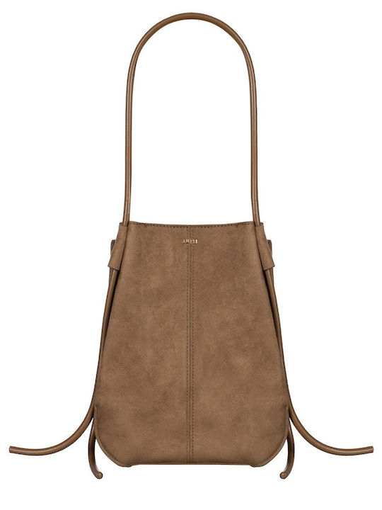 Γυναικεία Tote Τσάντα Suede Taupe