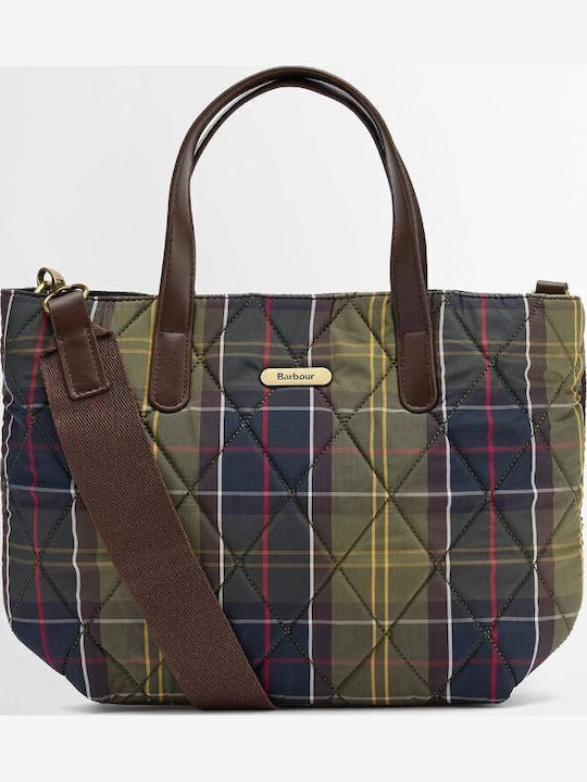 Barbour Δερμάτινη Γυναικεία Tote Τσάντα Πολύχρωμη