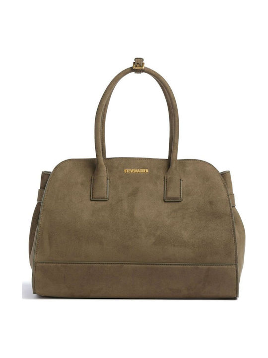 Γυναικεία Tote Τσάντα Suede Χακί
