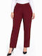 Women's Pantaloons with Rubber Band in Regular Fit Burgundy WH-41010-27TR-BURG