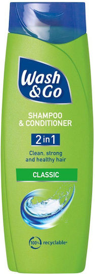 Wash & Go 2in1 Șampon și Balsam pentru Strălucirea Părului Fragil 200ml