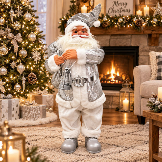 Dekorativer Stoff-Weihnachtsmann 60cm