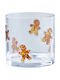 Butlers Weihnachtskerzen Glas Transparent Kerzenleuchter 10cm