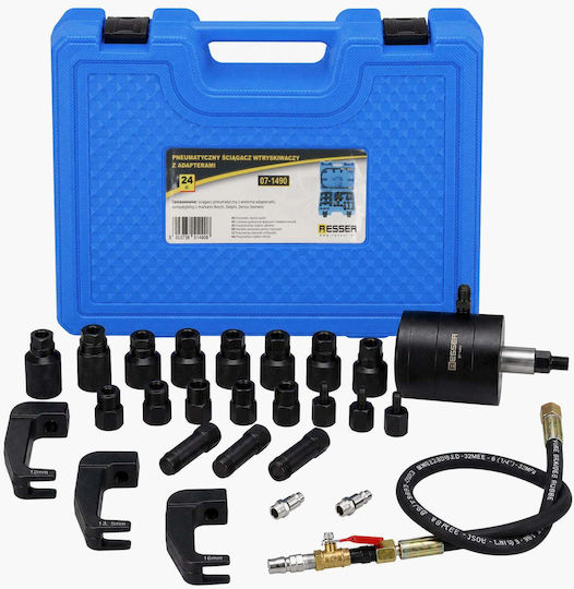 Resser Set Pneumatischer Düsenabzieher Adapter 24 Stück Bosch Delphi Denso Siemens