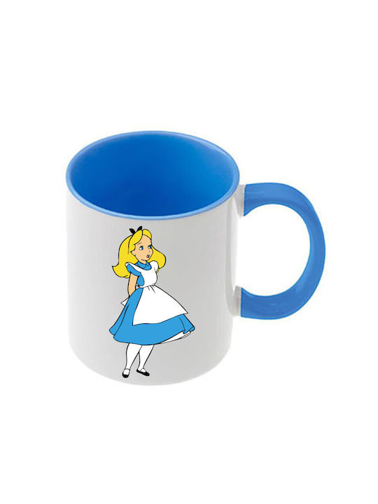 Alice Blaue Tasse Mit Griff Innen