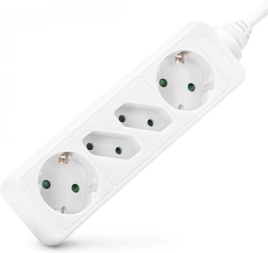 Jager Power Strip 3 Sockets with Switch and Cable 1.5m