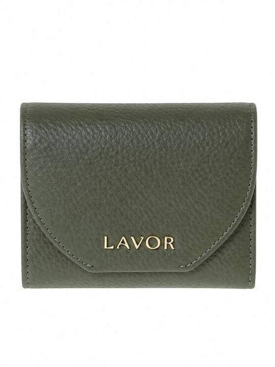 Lavor Kleines Leder Damenbrieftasche mit RFID Grün