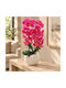 Zusammensetzung Dekorative künstliche Blumen Orchidee Høhe 18x55 aus Fuchsie Kunststoff Topf Keskor 22302-5