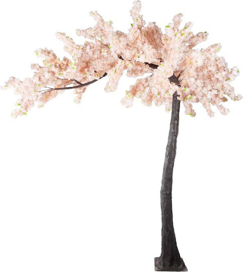 Cireș Artificial 320cm Flori Roz Decorațiune Impresionantă Cafeniu